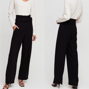Aritzia Babaton •4• Jermaine Black Wide Leg Paperbag Waist Pant